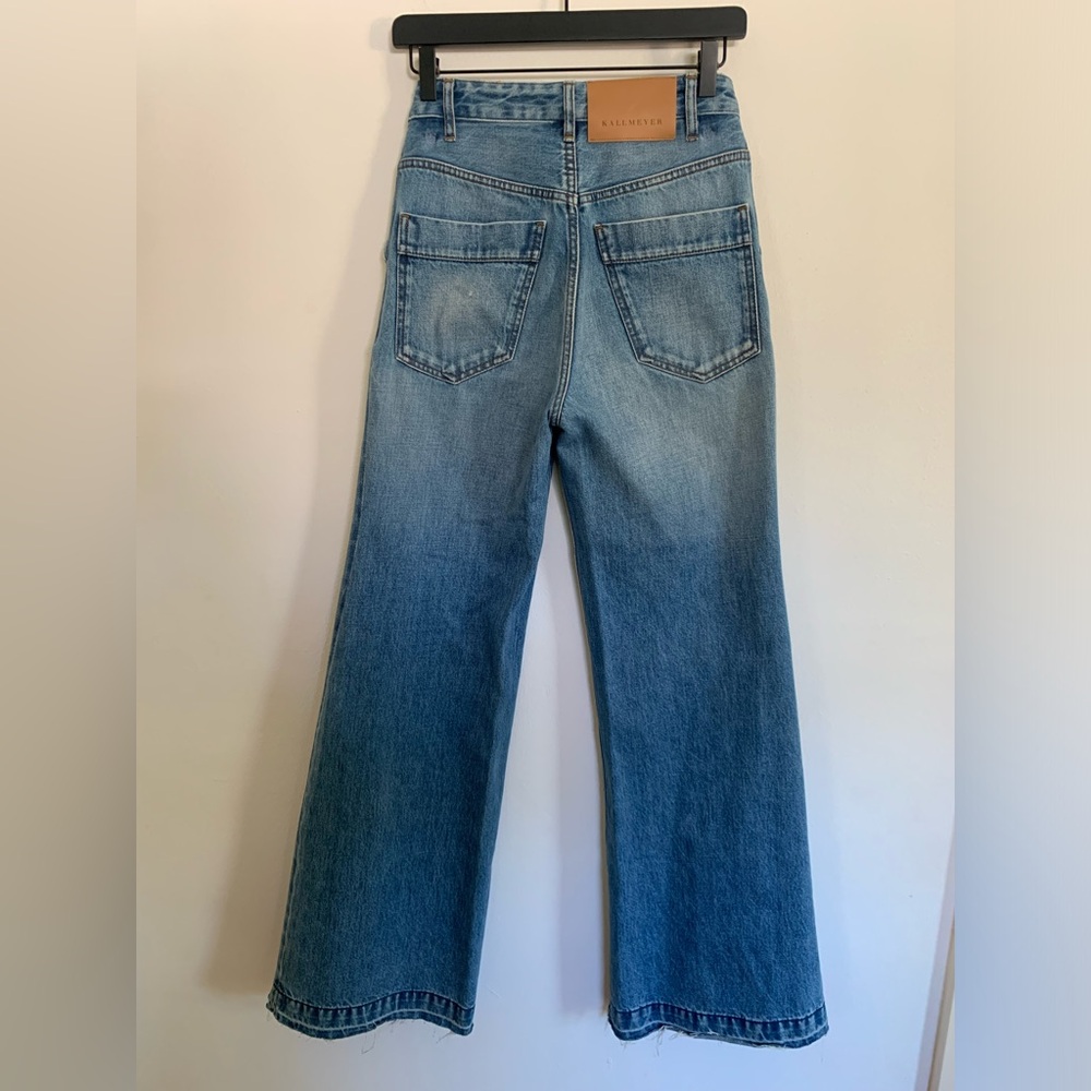 KALLMEYER Athena Flare Jean in Mid Blue Size 27 - Picture 7 of 11